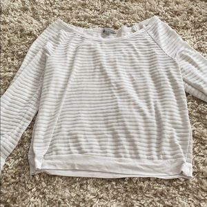White charlotte russe striped long sleeve